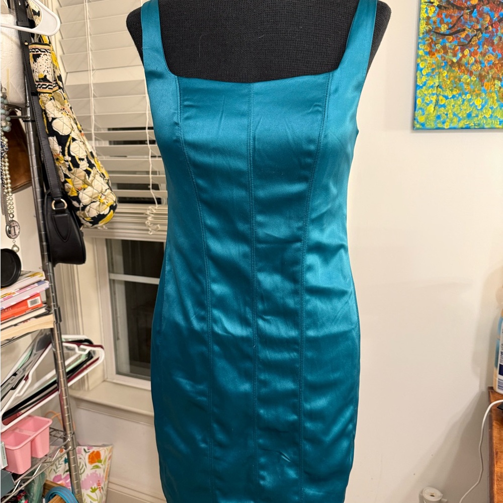 House of Harlow 1960 Teal Mini Dress - Picture 1 of 6